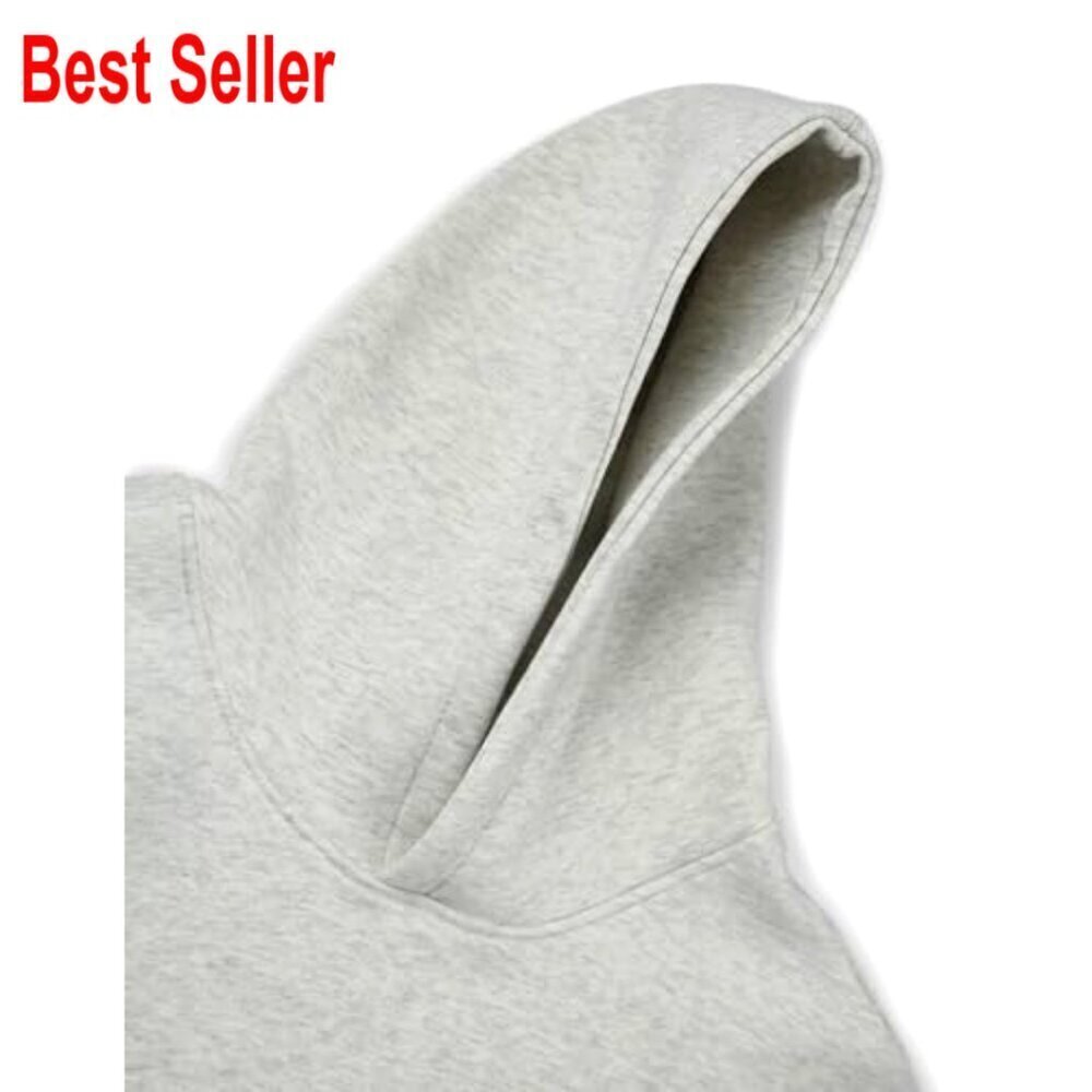 Oversized Cropped Hoodie Unisex Boxy Fit Casual Pullover Sweatshirt - Picture 3 of 7
